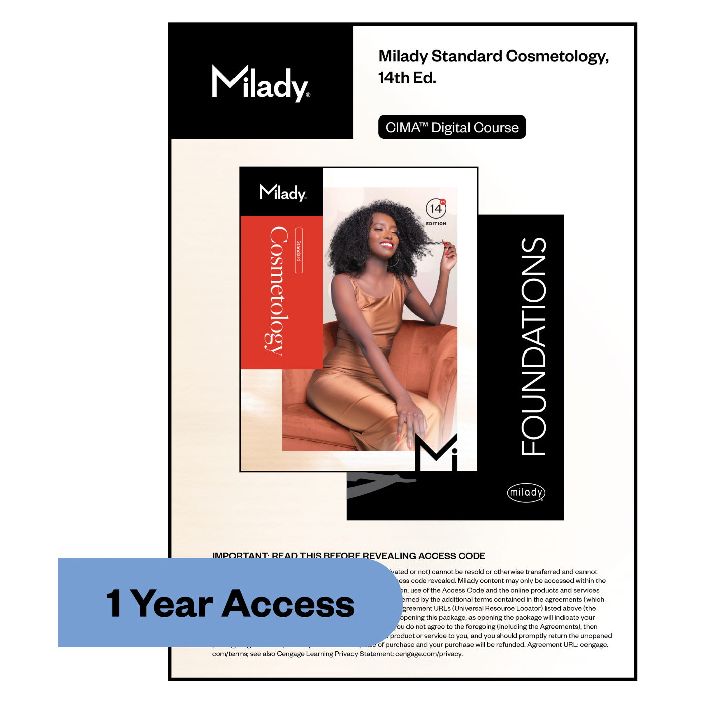 14th Edition Standard Cosmetology 1 Year EPACK CIMA & Card