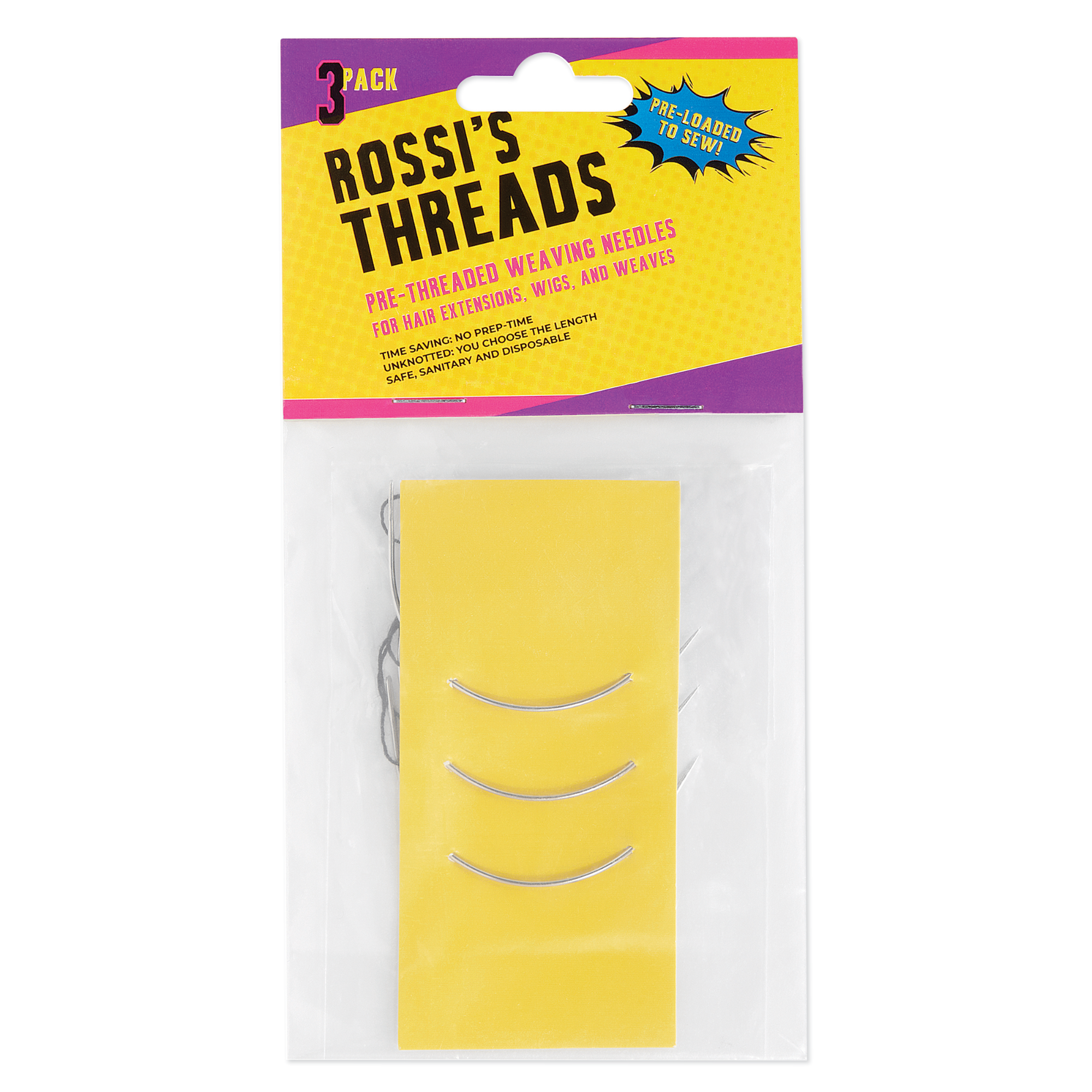Soft N Style Rossi's Threads Pre-Threaded Weaving Needles 3 pack